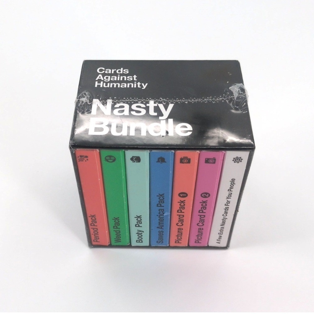 Cards against Humanity Nasty Bundle Expansion packs + 10 bonus cards NEW Sealed!
